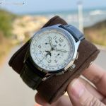 GF Factory Breitling Premier 42mm Calfskin Leather Strap B25 Movement White Dial Silver Case Complications Watch